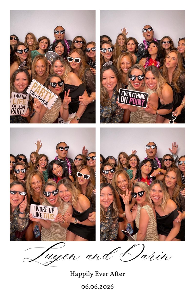 A wedding photo collage from a PBLA Booth event